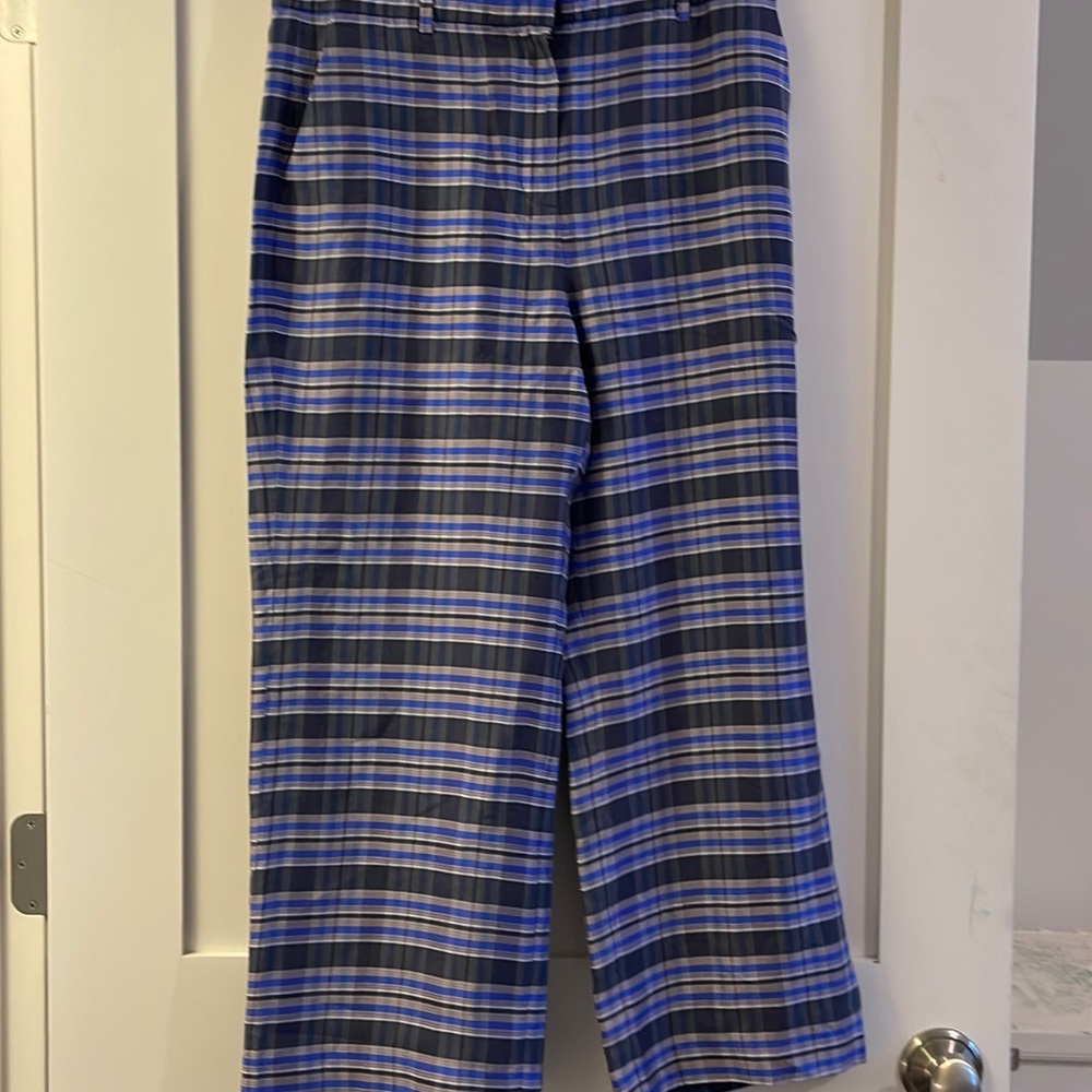 Plaid J Crew wide leg